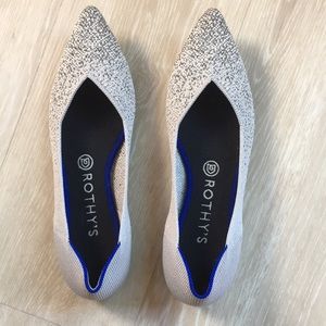 ROTHYS NEW THE POINT PEARL METALLIC SIZE 9